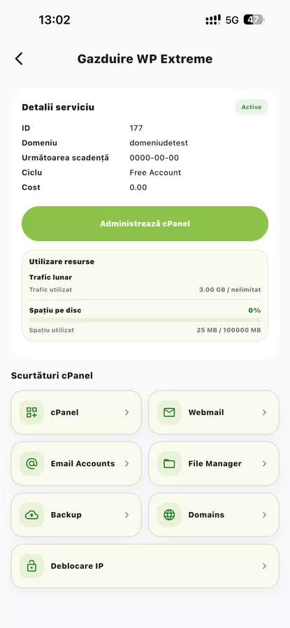 Servicii hosting aplicatie mobila 20xhost iOS Android