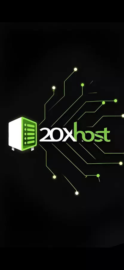 Ecran de start aplicatie mobila 20xhost – servicii hosting si VPS